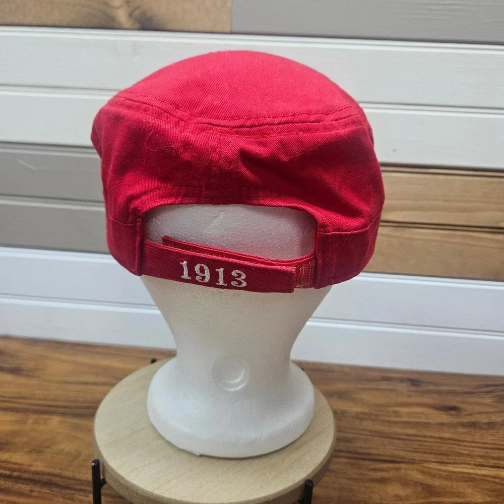 Delta Sigma Theta Sorority Red Cadet Hat 1913 Embroidery Greek Letters Cap